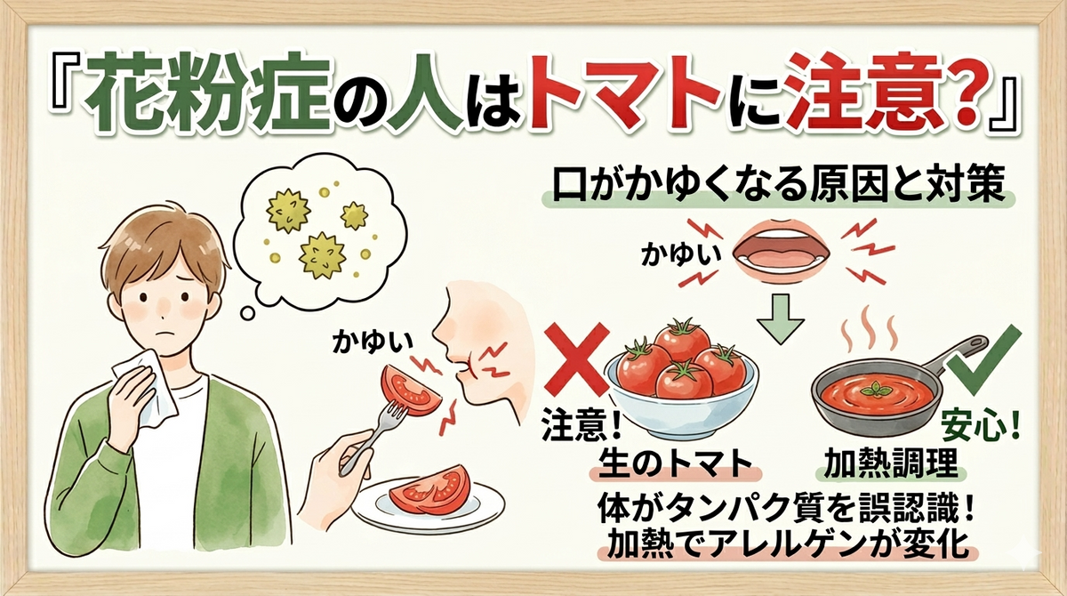 花粉症の人はトマトに注意？口がかゆくなる原因と対策